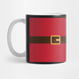 Red Brown Christmas Santa Belt Mug